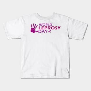 World Leprosy Day Symbolic Hand Print Kids T-Shirt